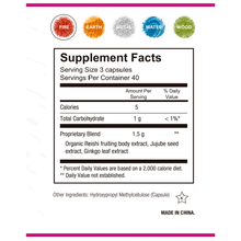 Load image into Gallery viewer, CALM | Stress Management Supplement with Reishi, Jujube and Gingko Extract | 120 Capsules