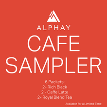 Load image into Gallery viewer, CAFÉ SAMPLER | Rich Black, Caffe Latte, Royal Blend | 6 packets
