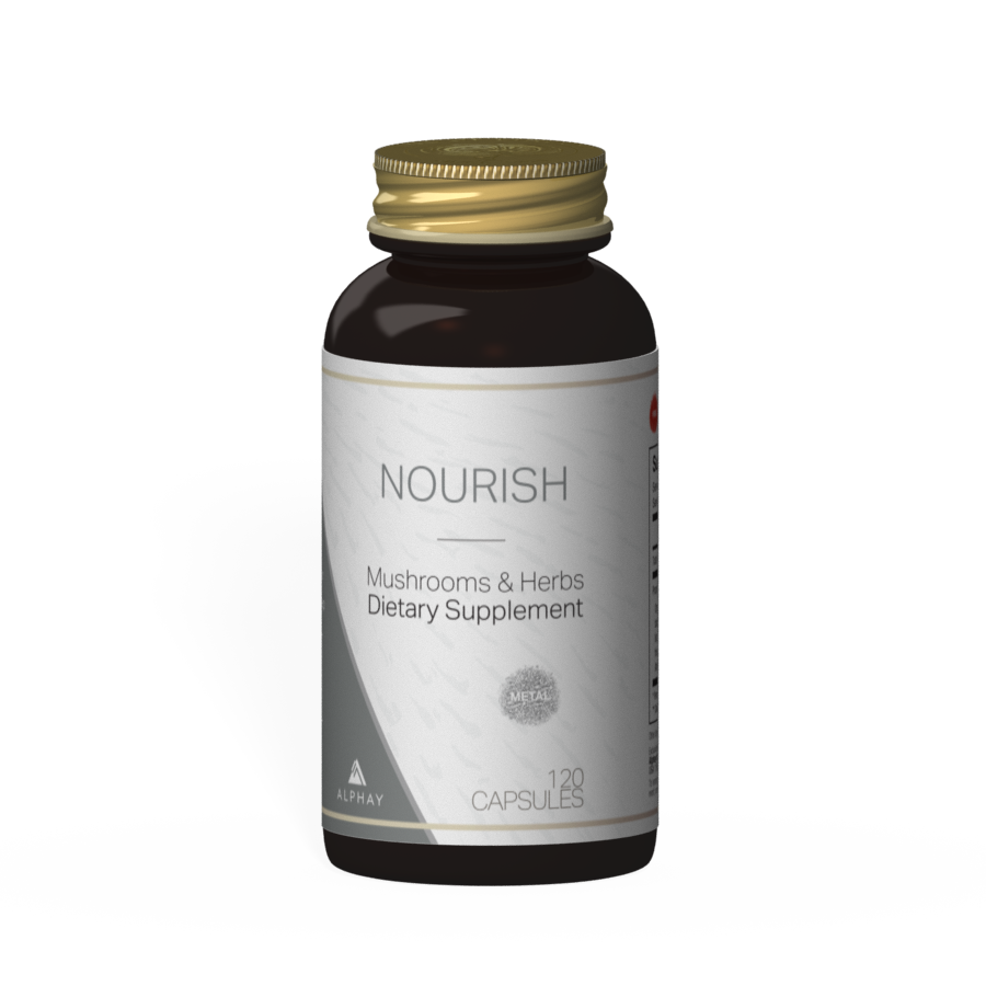 NOURISH | Breathe Easy Supplement with Lion's Mane, Tremella, Reishi, and Cordyceps Mushroom Extract | 120 Capsules